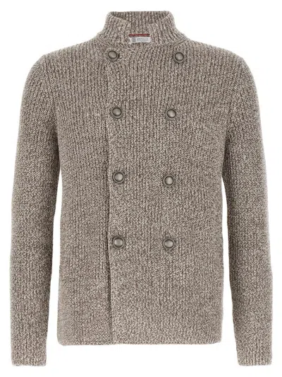 BRUNELLO CUCINELLI BRUNELLO CUCINELLI DOUBLE-BREASTED CARDIGAN