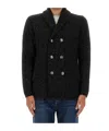 Brunello Cucinelli Double-breasted Cashmere And Silk Blend Cardigan In Black