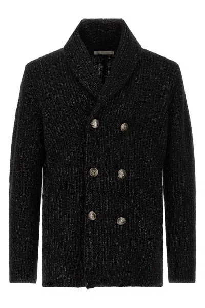 BRUNELLO CUCINELLI DOUBLE-BREASTED CARDIGAN