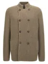 Brunello Cucinelli Olive Double-breasted Cardigan In Green