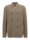 Brunello Cucinelli Olive Double-breasted Cardigan In Green