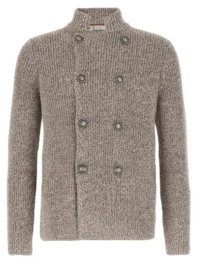 BRUNELLO CUCINELLI DOUBLE-BREASTED CARDIGAN