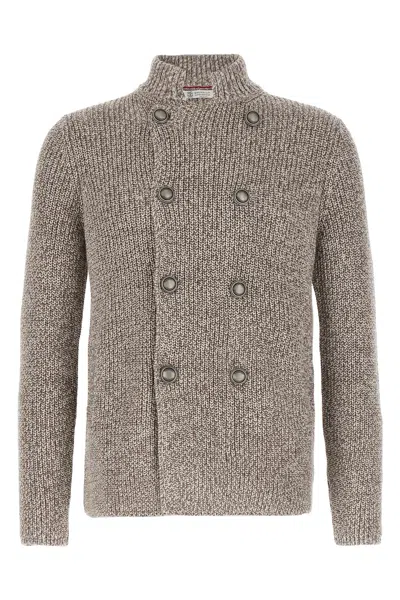BRUNELLO CUCINELLI BRUNELLO CUCINELLI DOUBLE-BREASTED KNITTED CARDIGAN