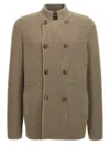 Brunello Cucinelli Olive Double-breasted Cardigan In Green
