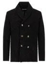 Brunello Cucinelli Double-breasted Cashmere And Silk Blend Cardigan In Black