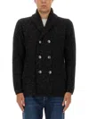 Brunello Cucinelli Double-breasted Cashmere And Silk Blend Cardigan In Black