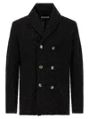 Brunello Cucinelli Double-breasted Cashmere And Silk Blend Cardigan In Black