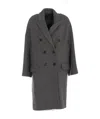 Brunello Cucinelli Double-breasted Cashmere-blend Coat In Black