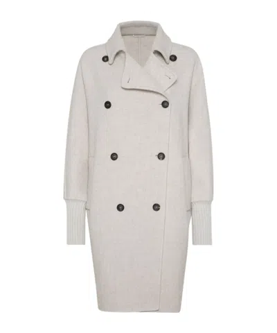 BRUNELLO CUCINELLI BRUNELLO CUCINELLI MONILI EMBELLISHED HAND-FINISHED COAT