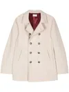 Brunello Cucinelli Double-breasted Cashmere Jacket In Neutrals