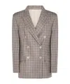 Brunello Cucinelli Tailored Checked Double-breasted Jacket
