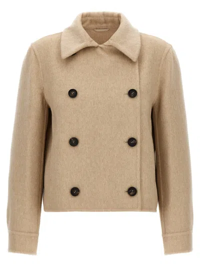 BRUNELLO CUCINELLI BRUNELLO CUCINELLI DOUBLE-BREASTED COAT