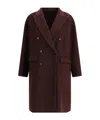 Brunello Cucinelli Double-breasted Coat With Peaked Lapels And Button Detailing