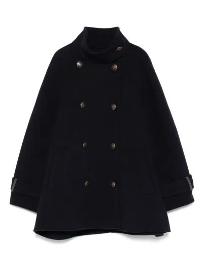 Brunello Cucinelli Double-breasted Coat In Black
