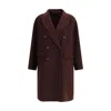 Brunello Cucinelli Double-breasted Coat In Burgundy