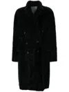 Brunello Cucinelli Double-breasted Coat In Blue