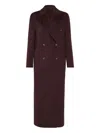 Brunello Cucinelli Hand-crafted Coat In Cashmere Double Beaver Cloth With Monili Clothing In Brown