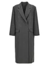 Brunello Cucinelli Grey Oversized Double-breasted Coat