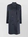 Brunello Cucinelli Double-breasted Button-fastening Coat In Gray