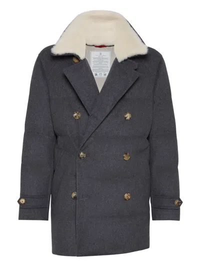 BRUNELLO CUCINELLI DOUBLE-BREASTED COAT