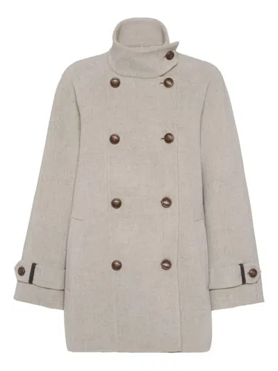 BRUNELLO CUCINELLI DOUBLE BREASTED COAT