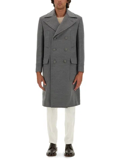 BRUNELLO CUCINELLI DOUBLE-BREASTED LONG COAT