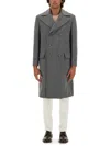 Brunello Cucinelli Double-breasted Wool Coat In Grey