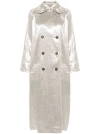 Brunello Cucinelli Metallic-finish Trench Coat In Metallic