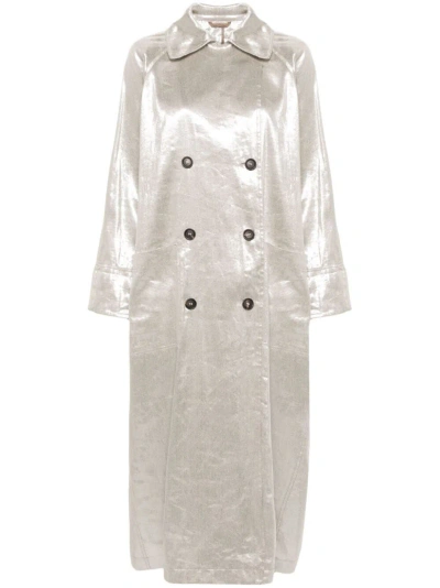 Brunello Cucinelli Metallic-finish Trench Coat