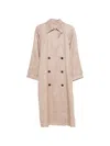 Brunello Cucinelli Double-breasted Coat In Neutral
