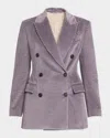 Brunello Cucinelli Double-breasted Corduroy Blazer In Multi