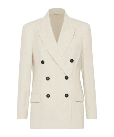 BRUNELLO CUCINELLI BRUNELLO CUCINELLI DOUBLE-BREASTED CORDUROY BLAZER