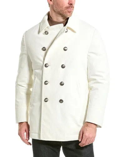 Brunello Cucinelli Double-breasted Corduroy Blazer In White