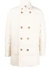 Brunello Cucinelli Corduroy Cashmere-blend Down Coat In Neutral