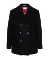 Brunello Cucinelli Double-breasted Felted Coat In Black