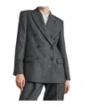 Brunello Cucinelli Double-breasted Herringbone Blazer In Black
