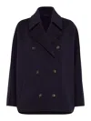 Brunello Cucinelli Double-breasted Wool And Cashmere Cab In Azul