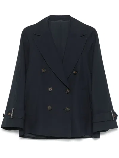 Brunello Cucinelli Double-breasted Jacket In Blue