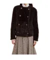 Brunello Cucinelli Reversible Sheep Shearling Double-breasted Jacket In Brown