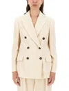 Brunello Cucinelli Double-breasted Jacket In Neutrals