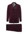 Brunello Cucinelli Velvet Double-breasted Suit Button Detailing