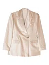 Brunello Cucinelli Monili-detail Velvet Blazer In White