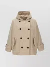 Brunello Cucinelli Double-breasted Jacket With Hood And Flap Pockets