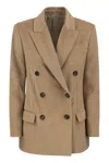 Brunello Cucinelli Double-breasted Jacket With Necklace
