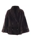 Brunello Cucinelli Double-breasted Reversible Fur Jacket With Front Pockets