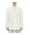 Brunello Cucinelli Linen Single-breasted Blazer Jacket In White
