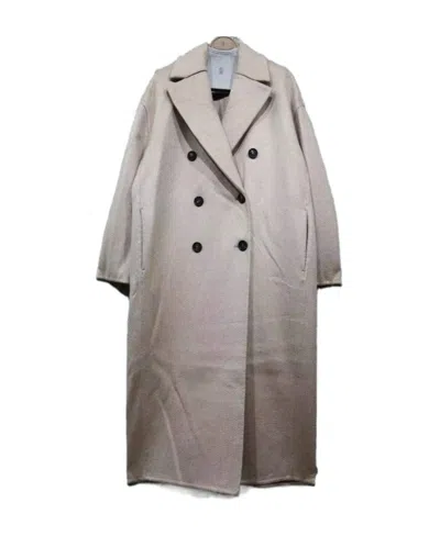 Brunello Cucinelli Double-breasted Long-sleeved Coat In Gray