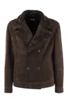 Brunello Cucinelli Men Coat 1 Petto E Mezzo In Brown