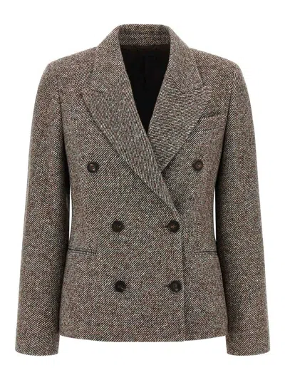 BRUNELLO CUCINELLI BLAZER - MARRÓN