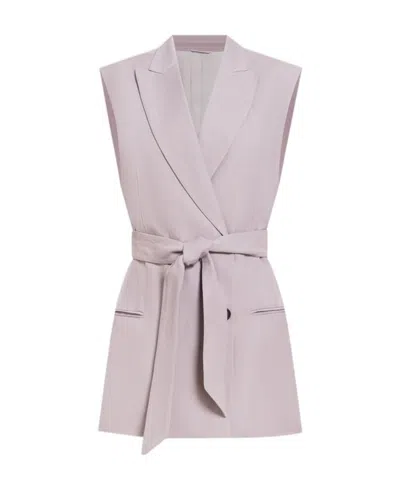 Brunello Cucinelli Double-breasted Sleeveless Blazer In Pink